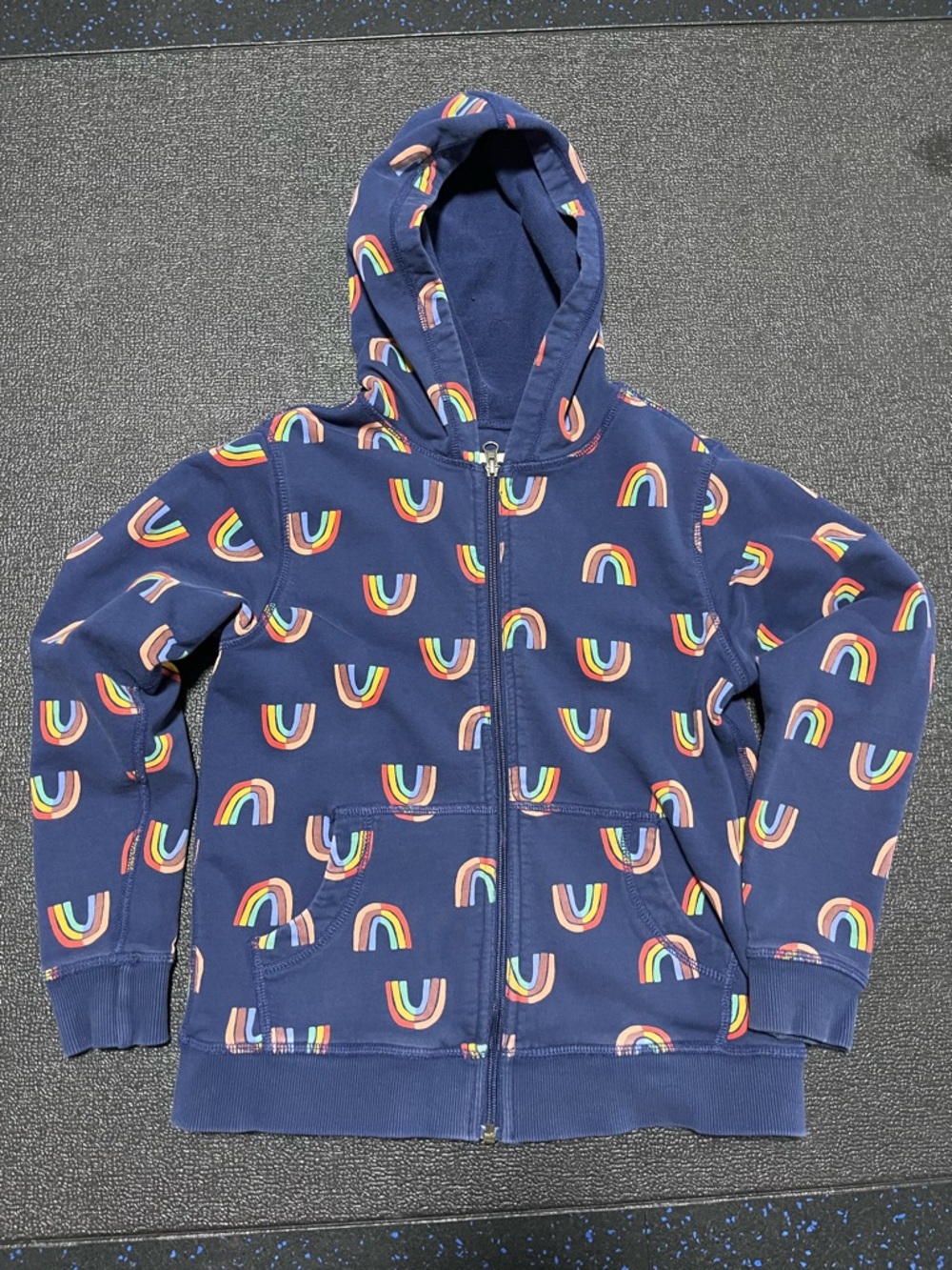 Hanna Andersson Zip Up rainbow hoodie 140 (10)